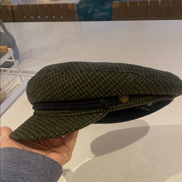 Brixton Olive Houndstooth fiddler hat - Picture 3 of 7